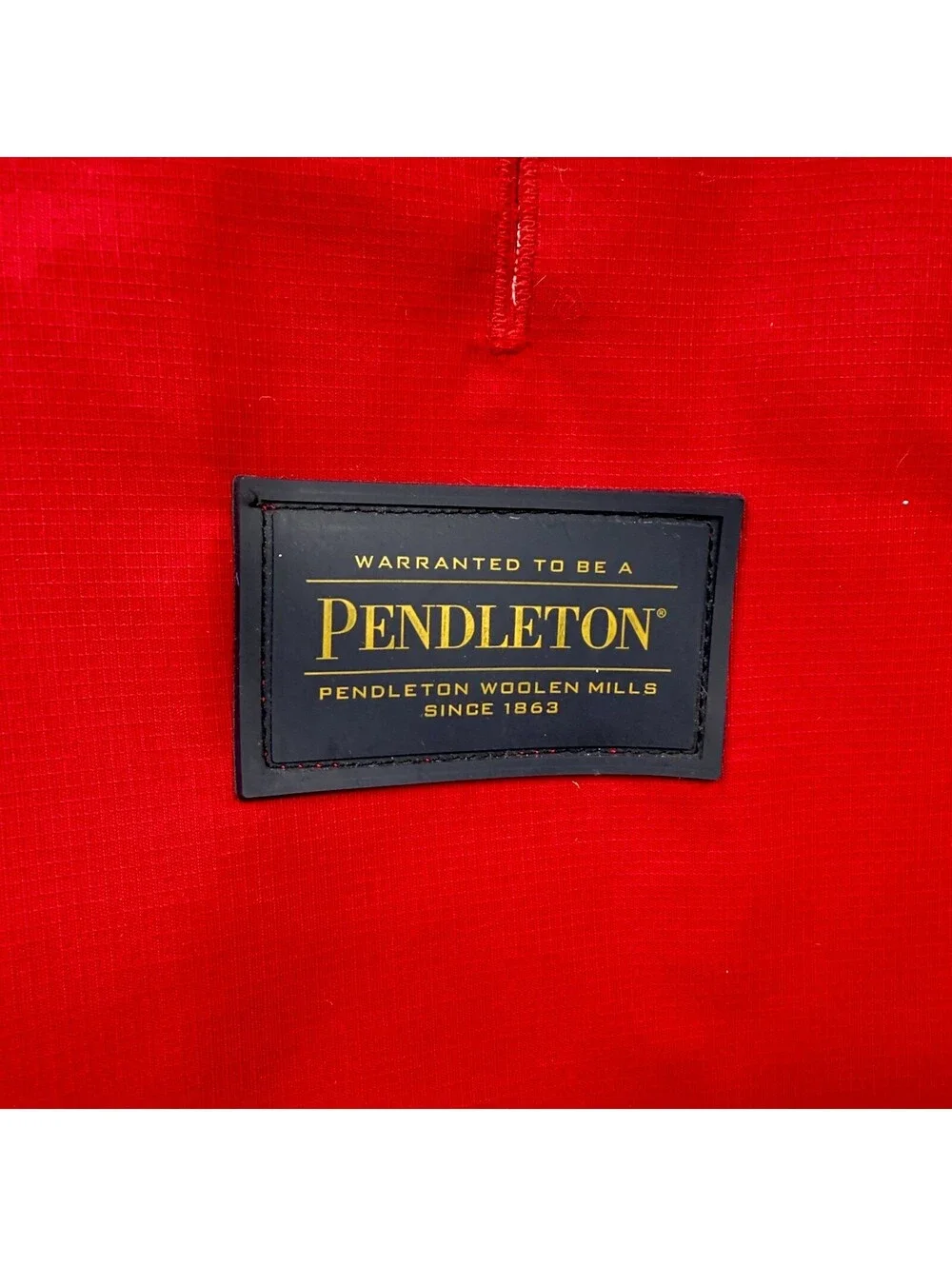 Pendleton Dog Coat National Park Pet Raincoat Red & Striped Dog Size Large